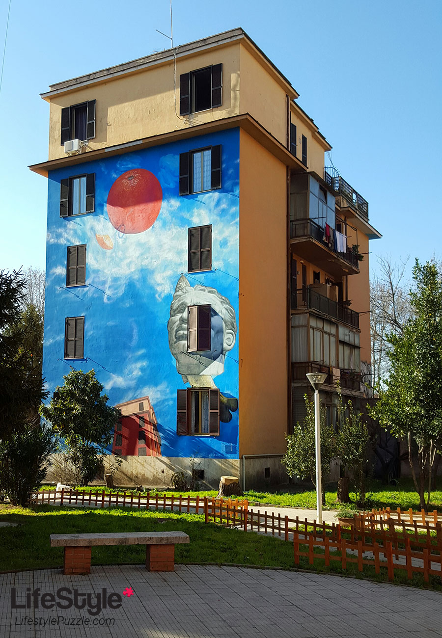Tor Marancia Street Art in Rome - social project - wall 6