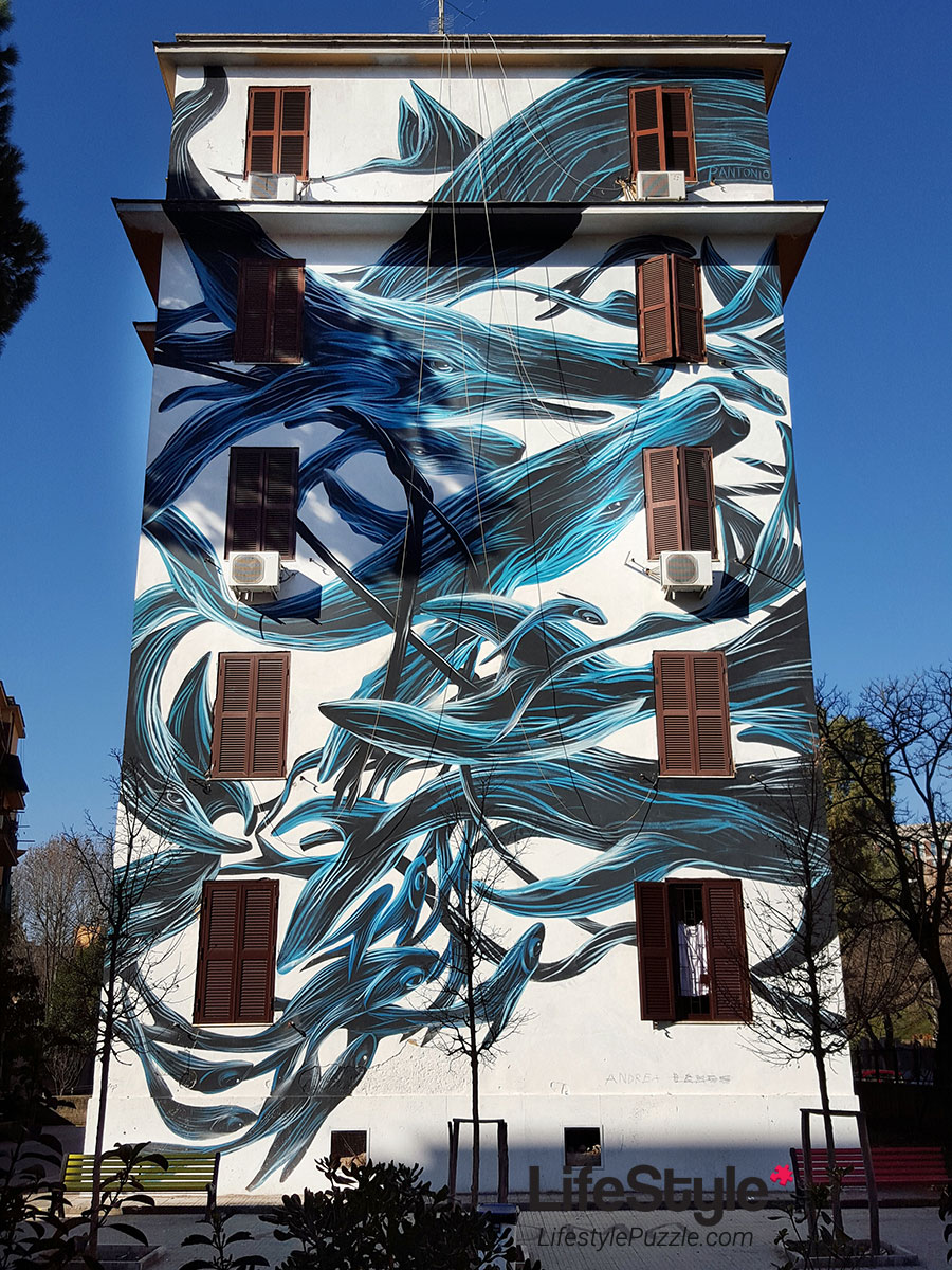 Tor Marancia Street Art Project in Rome - wall 11