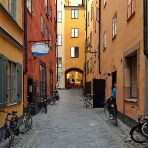 colorful-street-and-bikes-in-gamla-stan-stockholm
