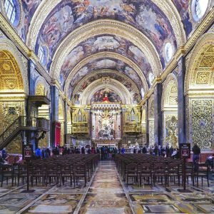 St.-John-Co-Cathedral-in-Valletta,-Malta
